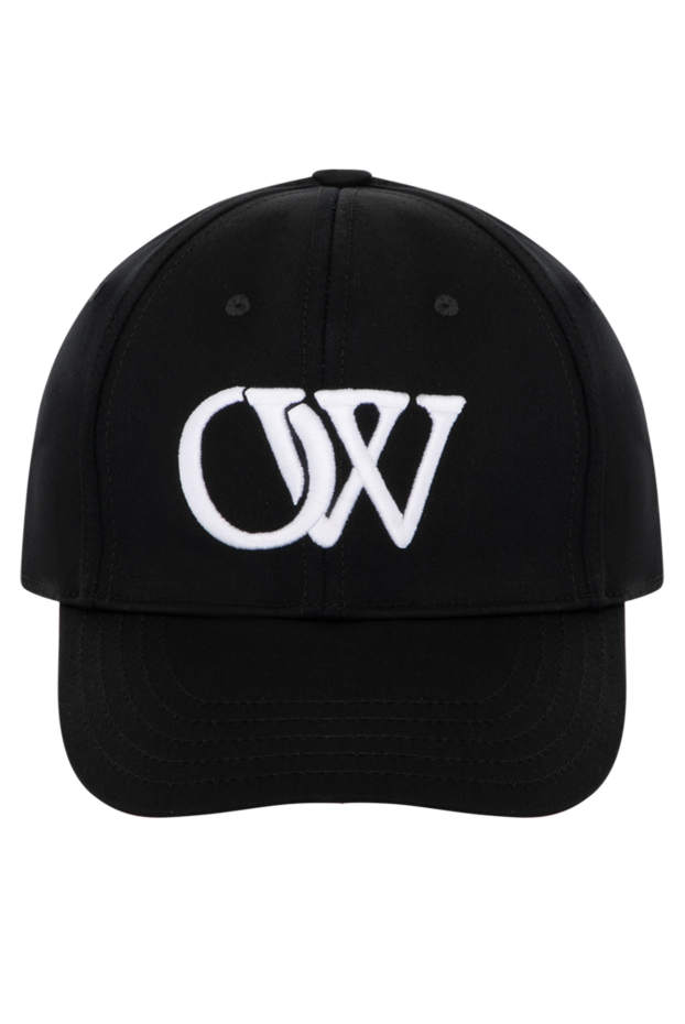 Off-White мужская черная бейсболка хлопковая с белой объёмной вышивкой
180541 - фото 1