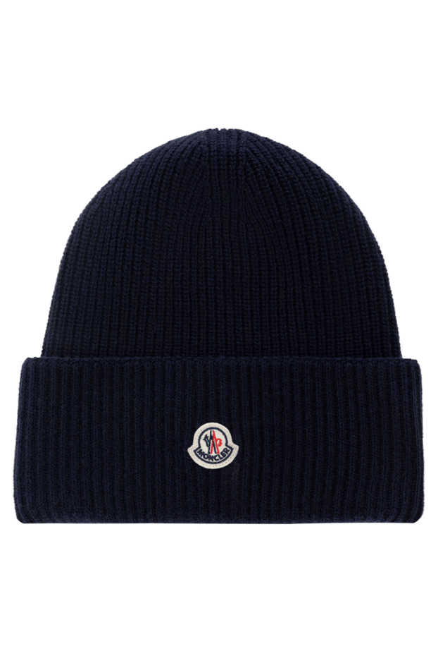 Moncler women's blue woolen hat 180584 - photo 1