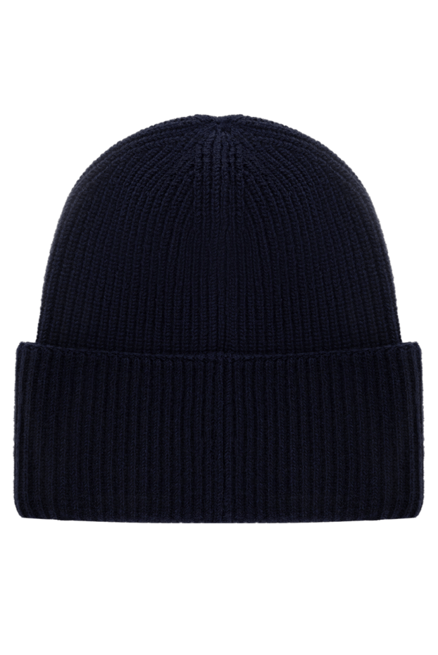 Moncler women's blue woolen hat 180584 - photo 3