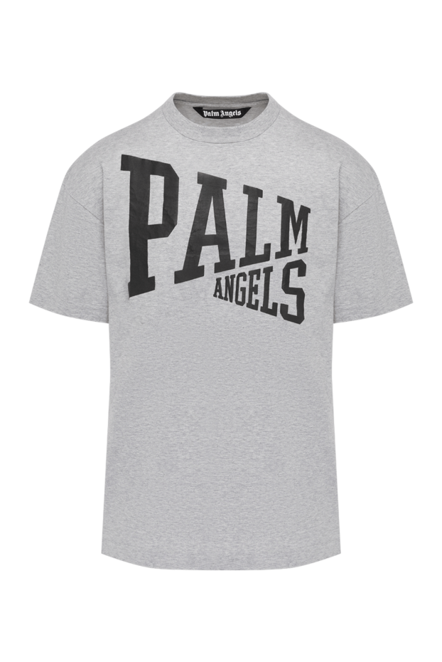 Palm Angels үлкен логотипі бар сұр ерлер футболкасы 180597 - фото 1