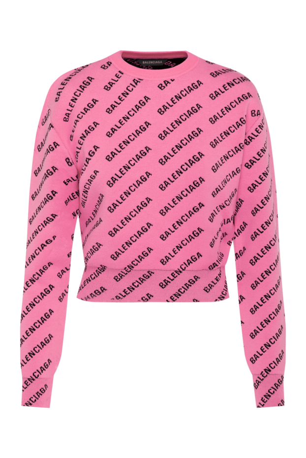 Balenciaga pink jumper with diagonal logo and elastic trim
180602 - photo 1