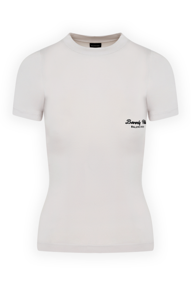 Balenciaga логотипі бар сұр әйелдер футболкасы 180607 - фото 1