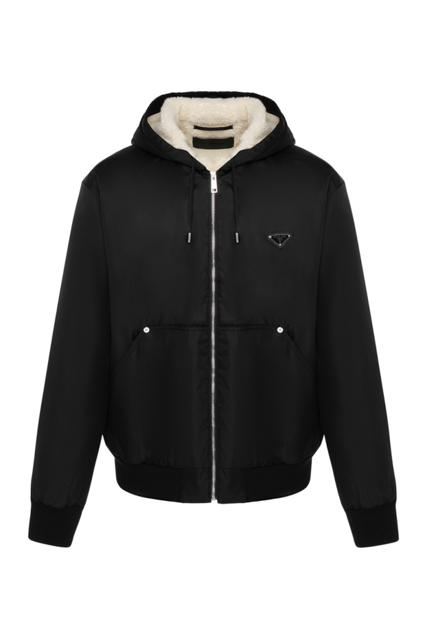 Prada men's black fur jacket with a hood 180618 - photo 1