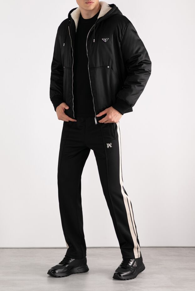 Prada men's black fur jacket with a hood 180618 - photo 3
