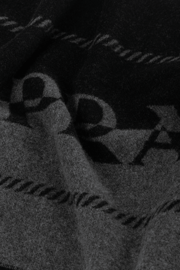 Prada gray woolen scarf with logo for men 180621 - photo 3