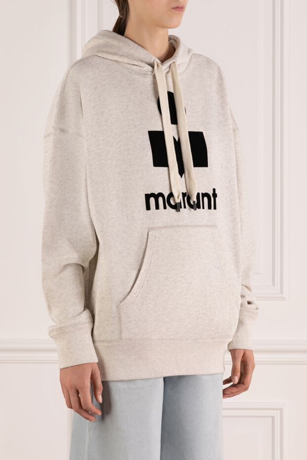 Isabel Marant loose-fitting cotton hoodie with kangaroo pocket 180625 - photo 3
