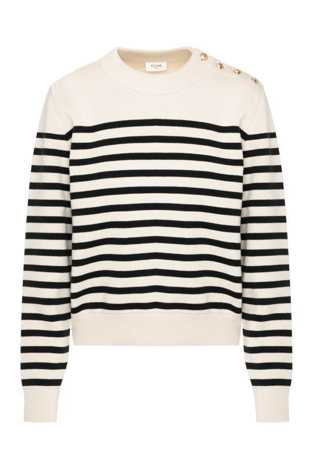 Celine women's beige striped jumper 180647 - photo 1