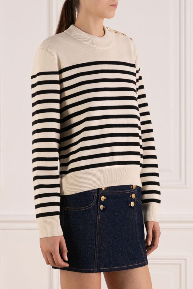 Celine women's beige striped jumper 180647 - photo 3