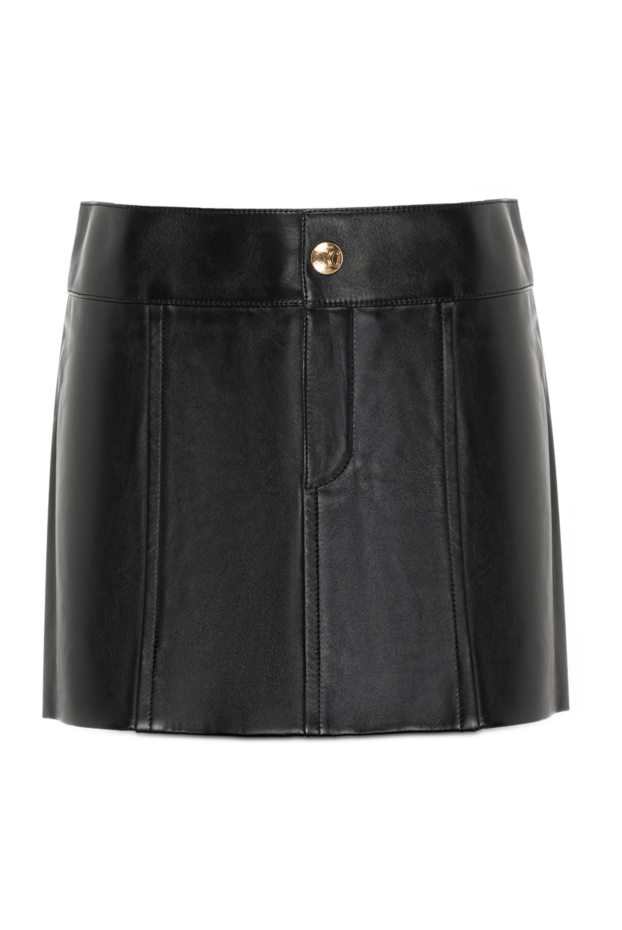 Celine black leather skirt with accent gold button and waist fit
180653 - photo 1