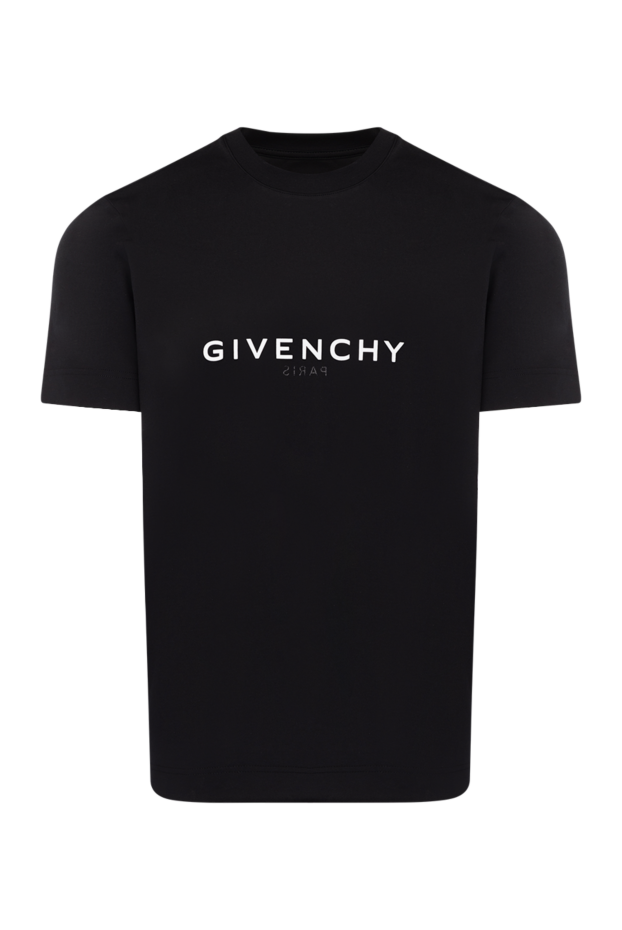 Givenchy ақ бренді бар классикалық қара футболка 180684 - фото 1