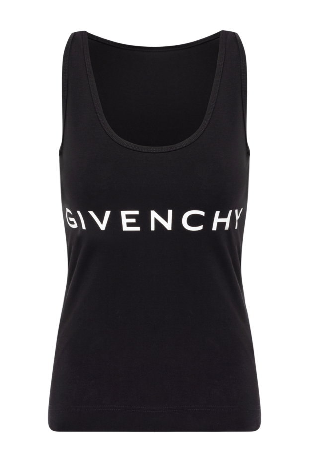 Givenchy алдыңғы жағында бренд логотипі бар әйелдерге арналған қара топ 180692 - фото 1