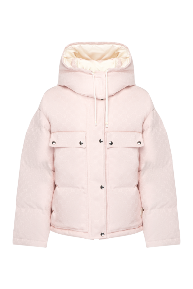 Gucci women's pink down jacket with cotton textile padding 180723 - photo 1