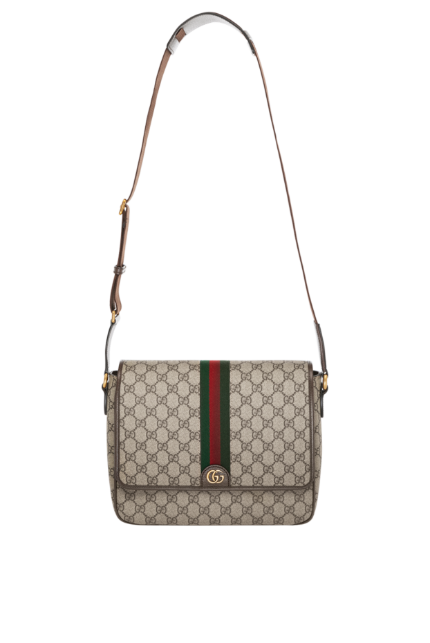 Gucci сумка через плечо бежевая мужская с логотипом 180727 - фото 1
