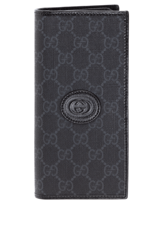 Gucci men's black wallet with gg monogram and multiple compartments 180739 - photo 1
