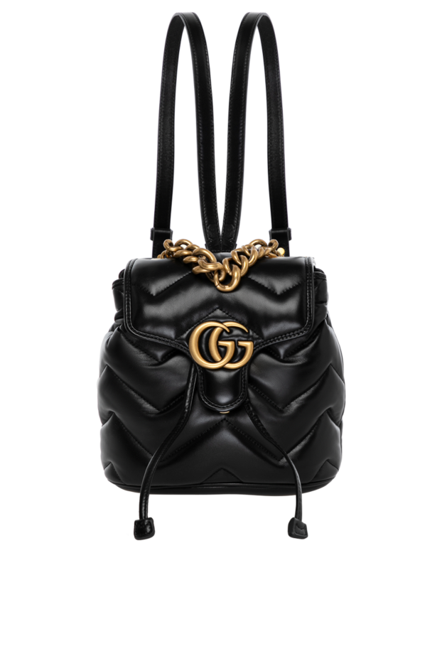 Gucci миниатюрный рюкзак gg marmont черный женский 180742 - фото 1