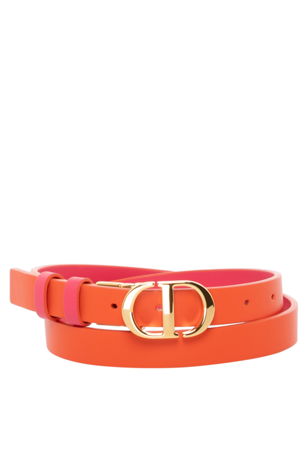 Dior women's orange belt made of genuine leather 180794 - photo 1