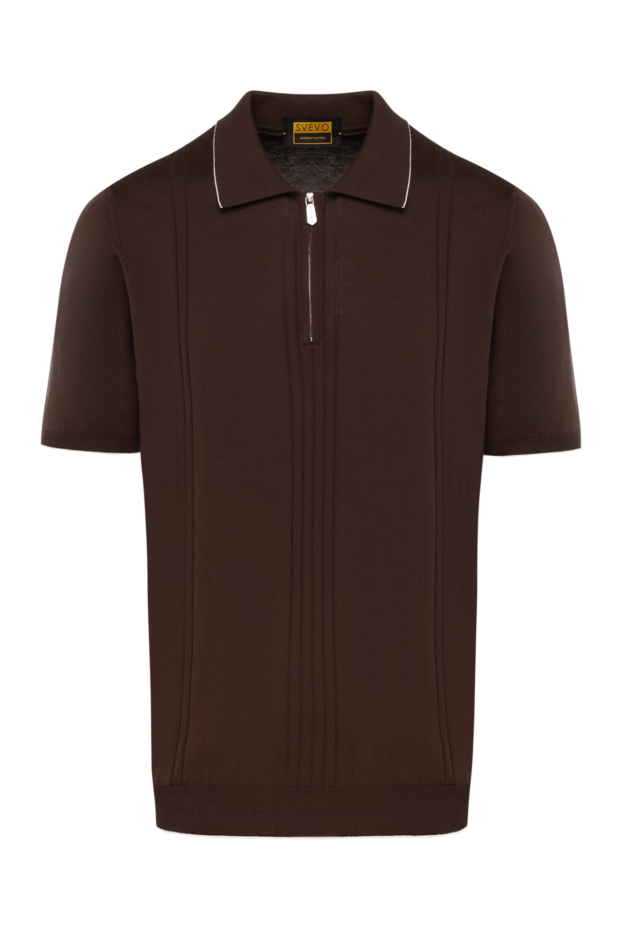 Svevo polo for men brown with a zipper 180899 - photo 1