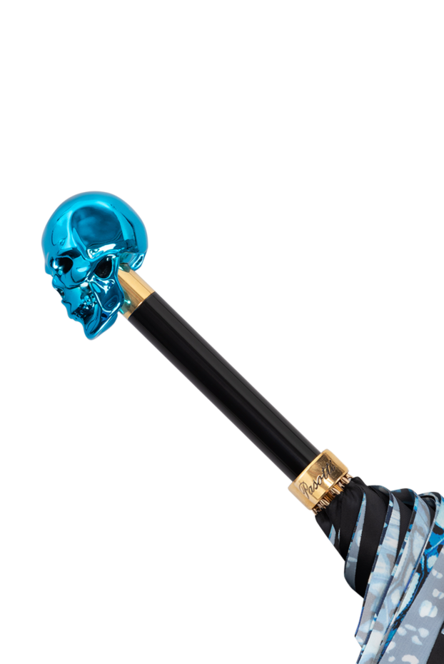 Pasotti әйелдерге арналған қолшатыр blue skull қара 180978 - фото 3