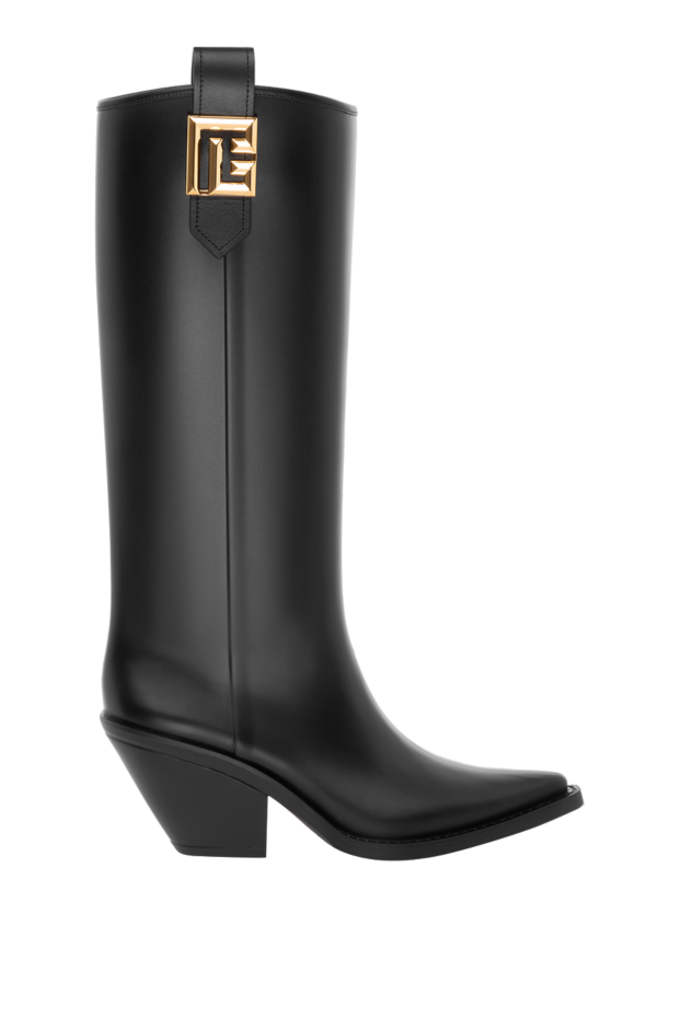 Balmain сапоги женские черные резиновые с логотипом 181137 - фото 1