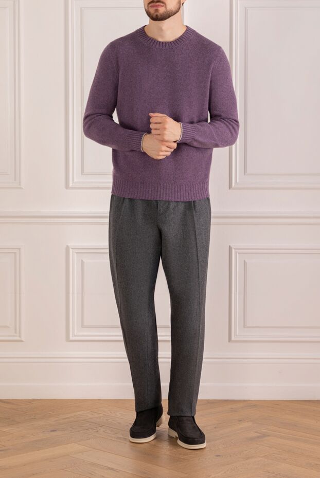 Brunello Cucinelli men's classic woolen gray pants 181151 - photo 2