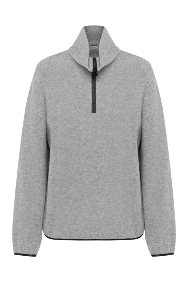 Brunello Cucinelli gray women's jumper made of cashmere and cotton 181178 - photo 1