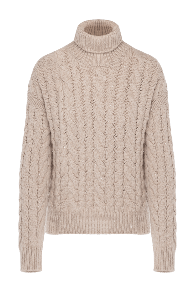 Brunello Cucinelli women's beige cashmere and silk knitted jumper 181182 - photo 1