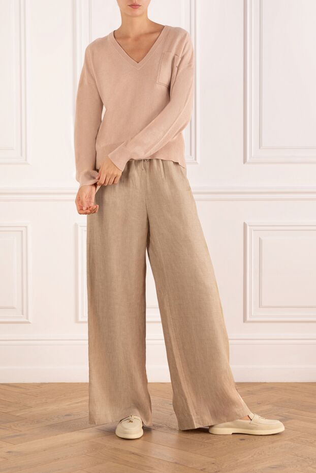 Brunello Cucinelli cashmere jumper pink with pocket for women 181185 - photo 2