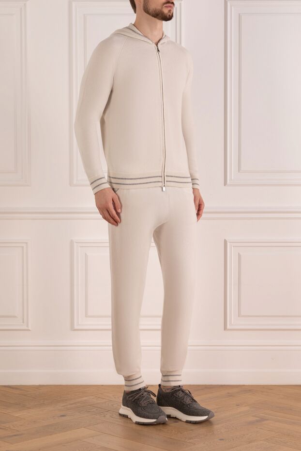 Tombolini walking suit for men white with a hood 181231 - photo 3