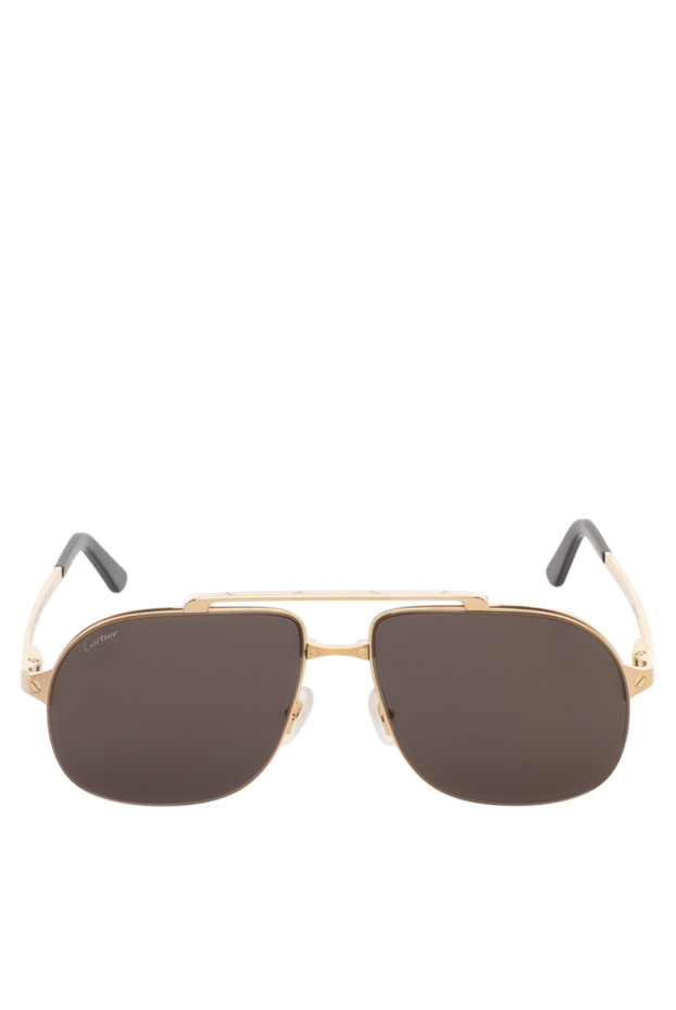 Cartier солнцезащитные мужские очки santos авиатор желтые 181239 - фото 1