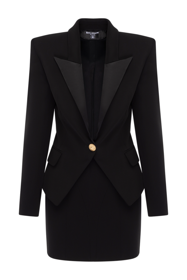 Balmain әйелдер костюмі юбка және күрте, қара 181262 - фото 1