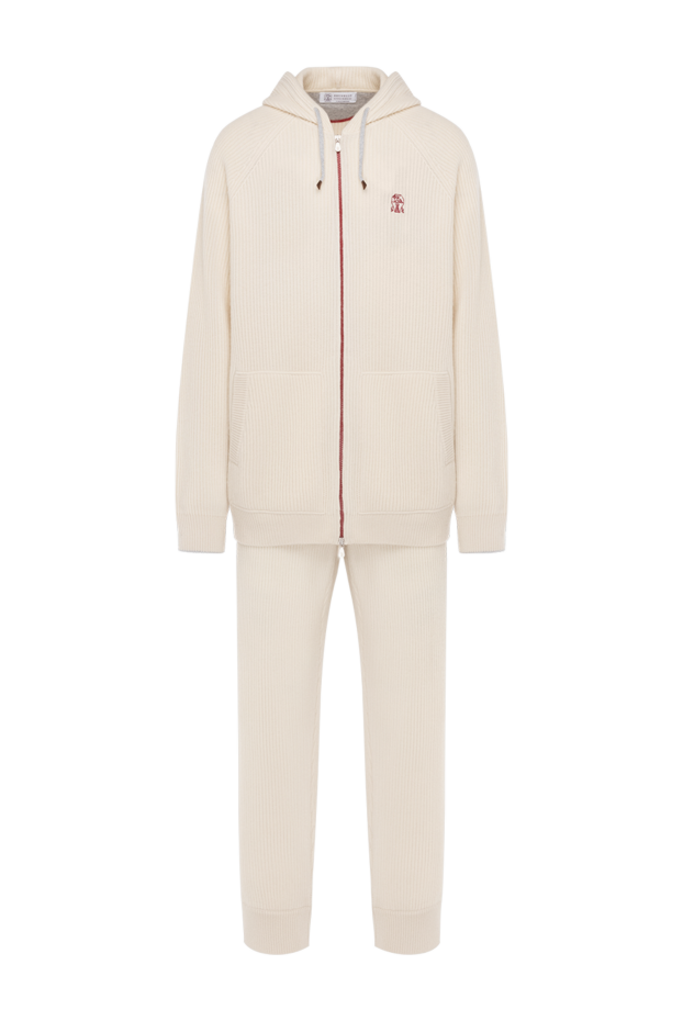 Brunello Cucinelli костюм прогулочный мужской бежевый с капюшоном с капюшоном. 181263 - фото 1