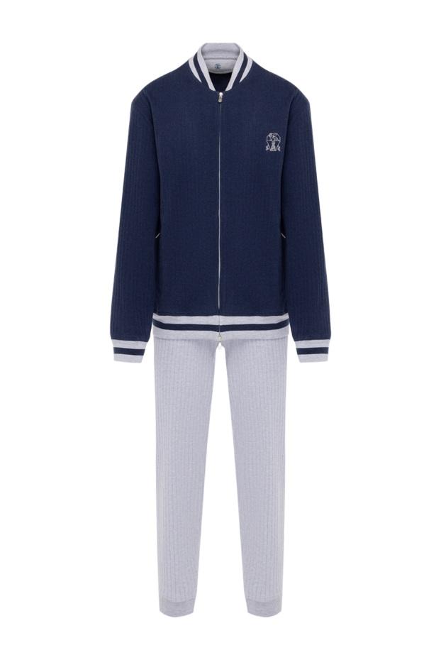 Brunello Cucinelli men's walking suit blue with logo 181264 - photo 1