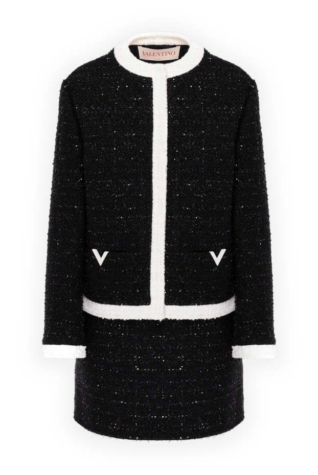 Valentino women's knitted suit with a skirt with a black logo 181281 - photo 1