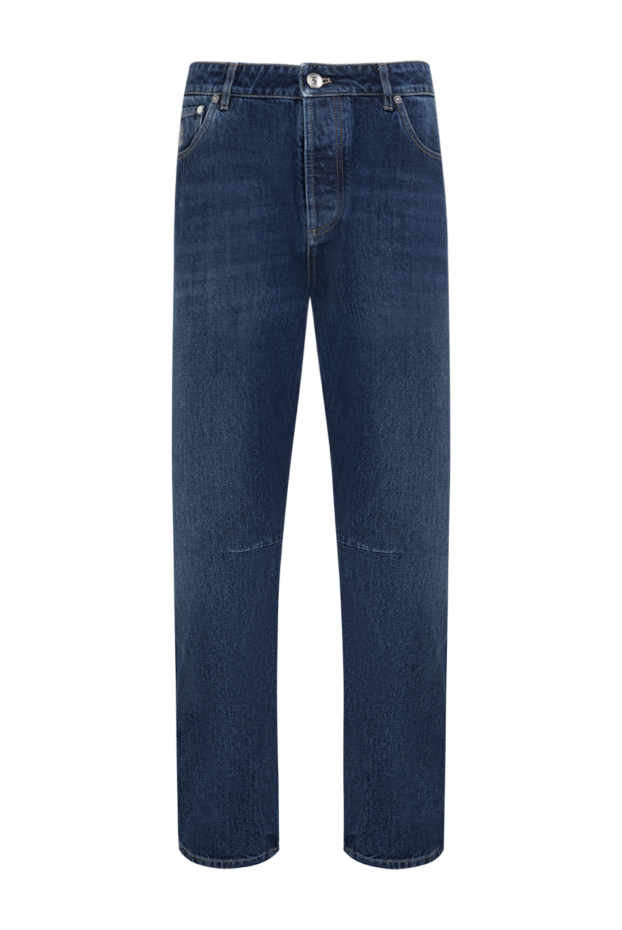 Brunello Cucinelli men's blue jeans with pleats at the knees 183872 - photo 1