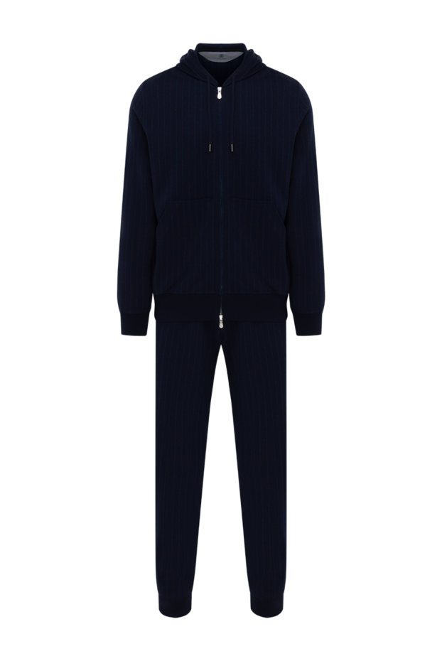 Brunello Cucinelli men's blue striped walking suit with hood 183887 - photo 1