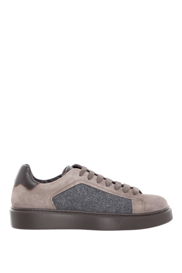 Doucal`s sneakers with grey flannel inserts and mocha suede upper
184661 - photo 1