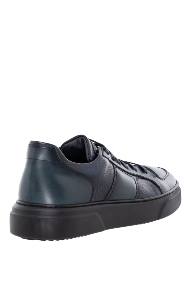 Barrett men's blue leather sneakers with fur 184704 - photo 3