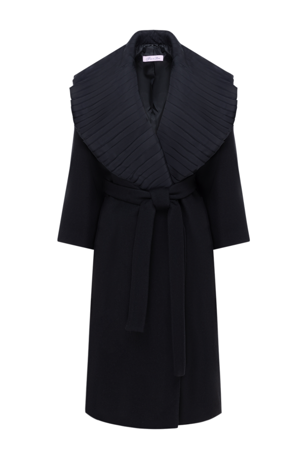 Fleur de Paris women's coat with a wide turn-down collar in black. 184710 - photo 1