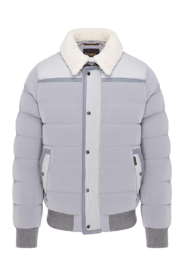 Moorer men's gray jacket with fur collar 184723 - photo 1