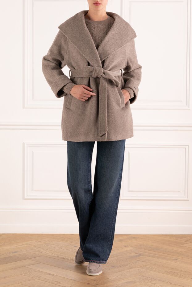 Fleur de Paris women's coat wool and silk gray 184738 - photo 2