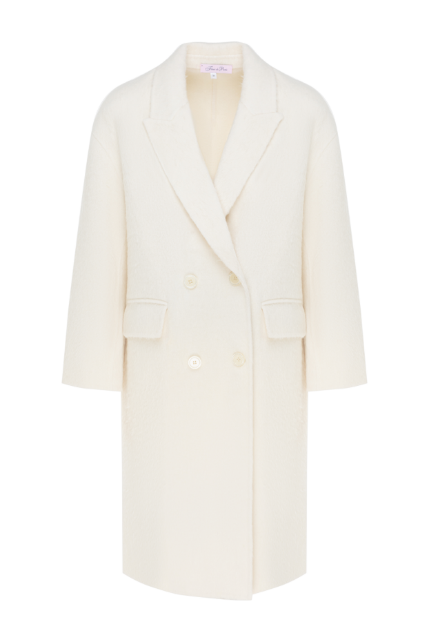 Fleur de Paris women's double-breasted white long coat 184740 - photo 1