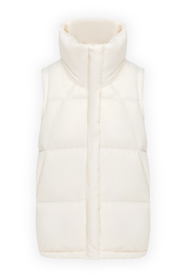 Fleur de Paris white quilted women's vest with a high collar. 184741 - photo 1