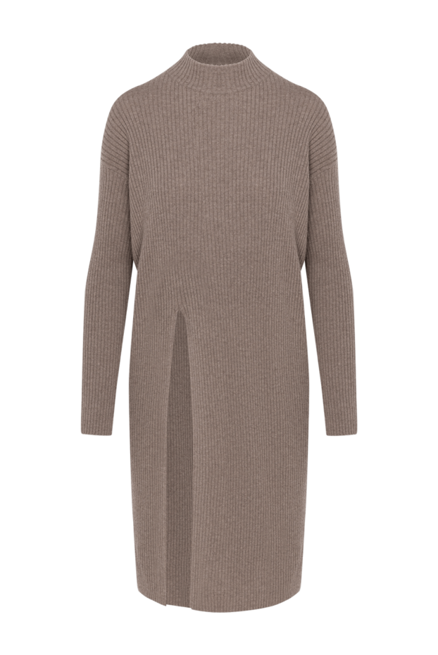 Fleur de Paris brown knitted dress with a high slit 184747 - photo 1
