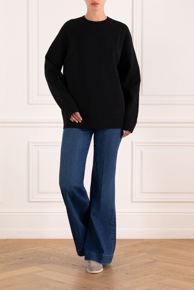 Fleur de Paris women's minimalist black jumper in casual style 184748 - photo 2