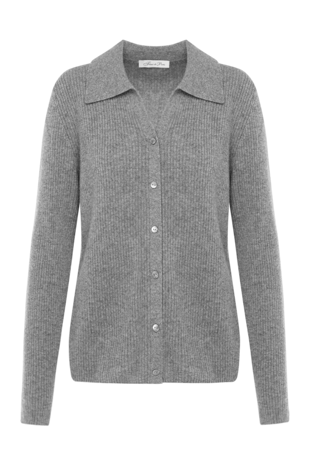 Fleur de Paris gray cashmere ribbed sweater 184759 - photo 1