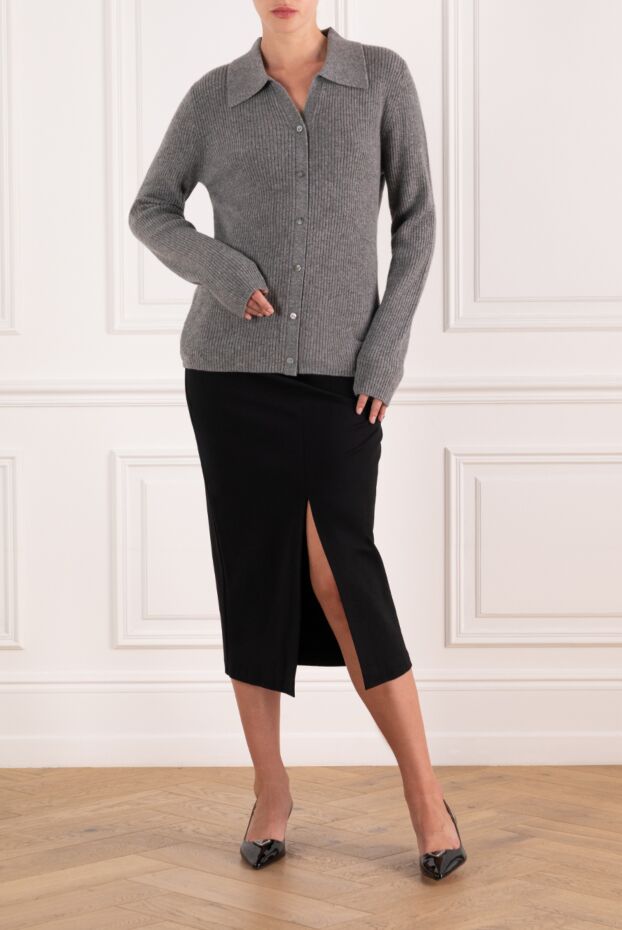 Fleur de Paris gray cashmere ribbed sweater 184759 - photo 2