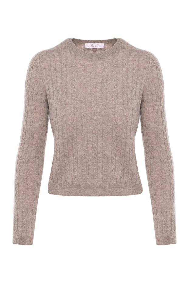 Fleur de Paris brown cashmere striped jumper 184764 - photo 1