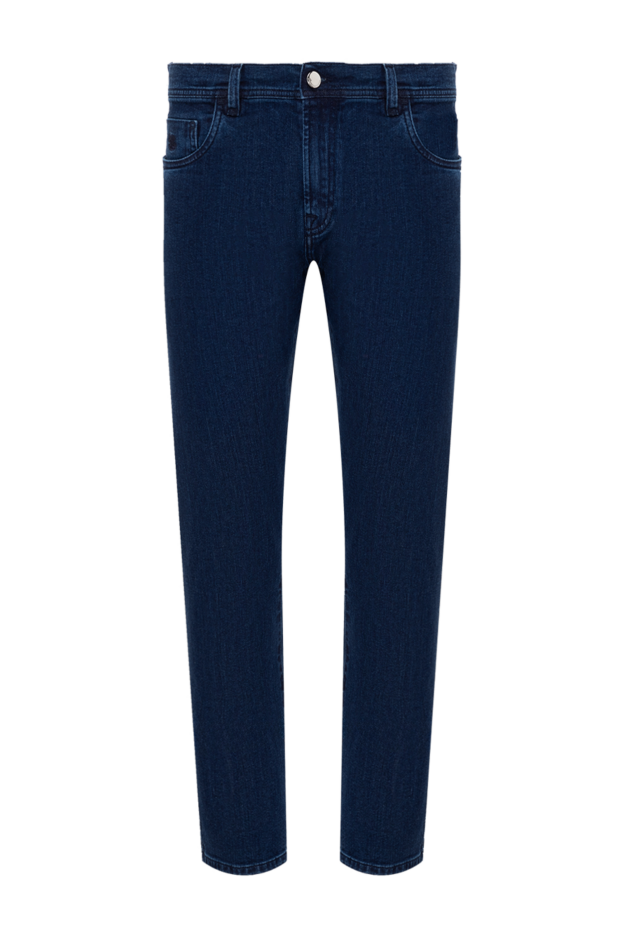 Scissor Scriptor men's basic denim jeans with a crocodile leather accent at the back waistband 184774 - photo 1