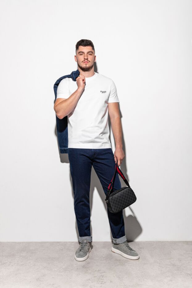 Scissor Scriptor men's blue cotton jeans with logo 184776 - photo 2
