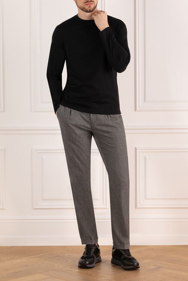 Scissor Scriptor men's gray trousers with pintucks 184778 - photo 2
